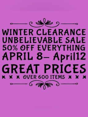 50% OFF ALL ITEMS 
BUNDLE YOUR LIKES
MAKE ROOM FOR SUMMER